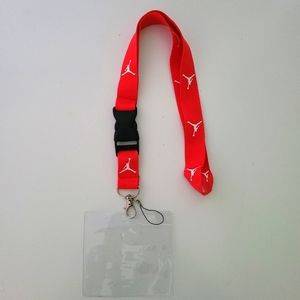 Best Sport Unisex Jordan Red One Size Lanyard & Vaccine Card Holder